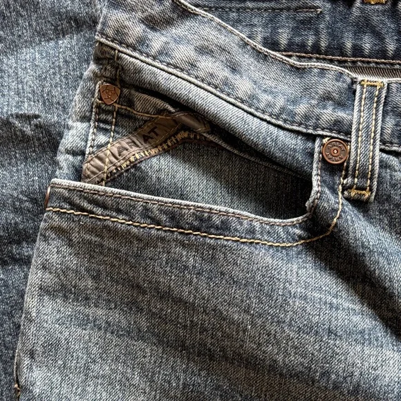 Ariat Men's Classic Indigo Straight Jeans M4 Relaxed Straight Leg sz 40 long 30 - Picture 7 of 7